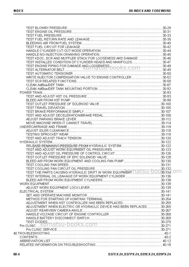 Komatsu d37ex-24jpn Field assembly manual cover Page 6 Komatsu d37ex-24jpn Field assembly manual cover Page 6