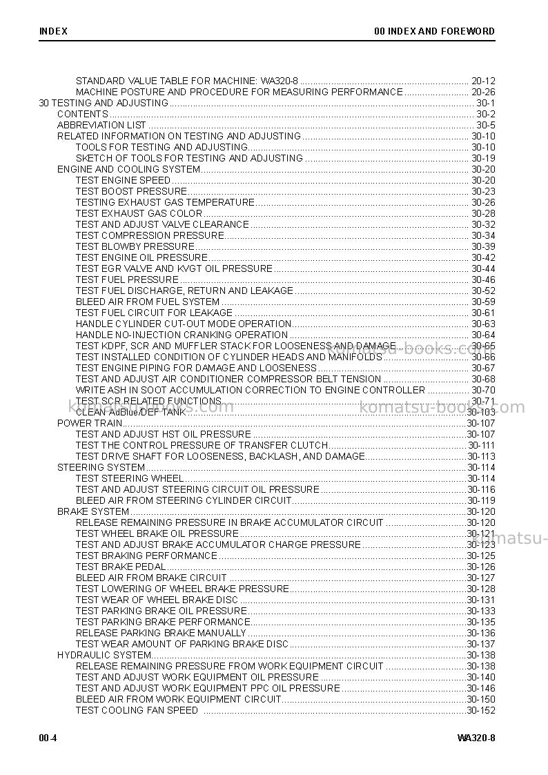 Komatsu wa320-8jpn Repair & maintenance cover Page 6