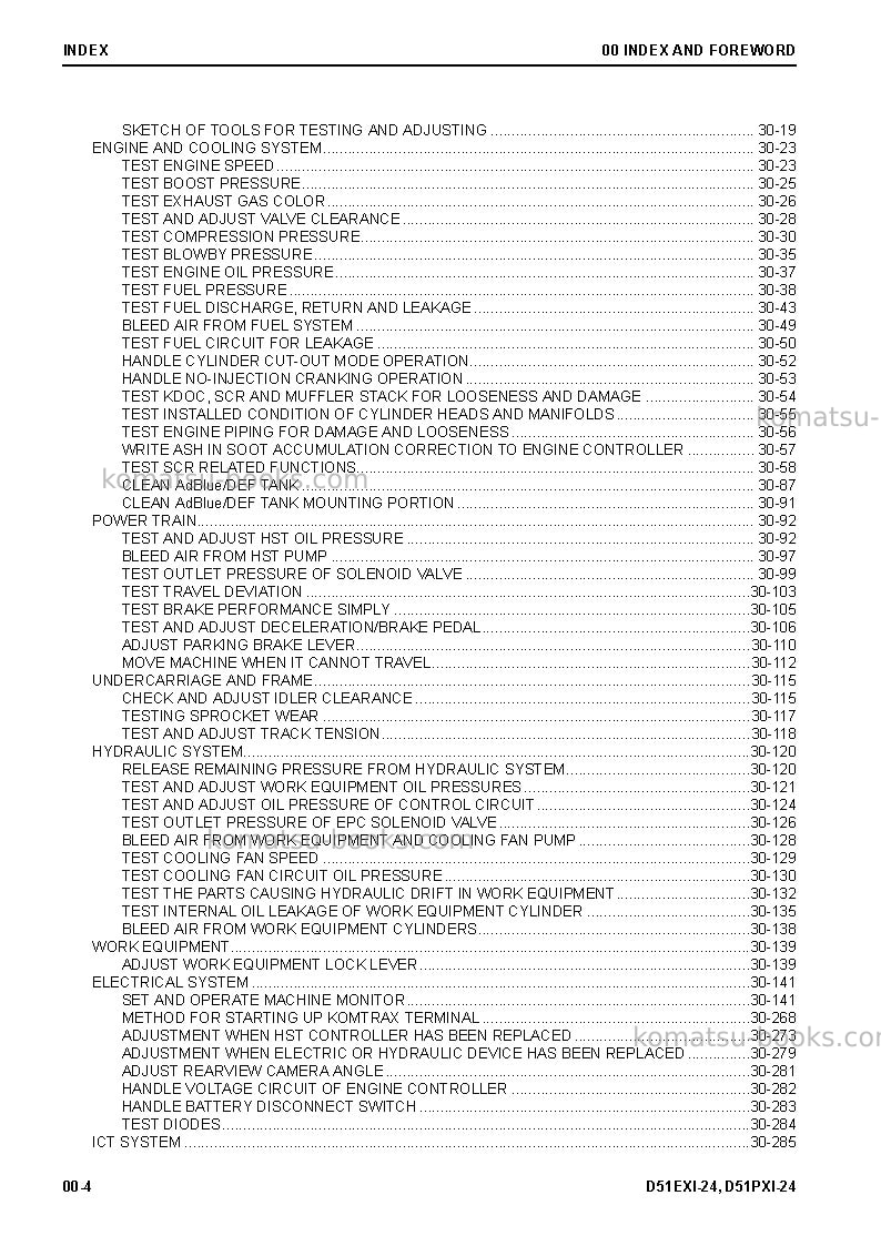 Komatsu d51exi-24jpn Repair & maintenance cover Page 6