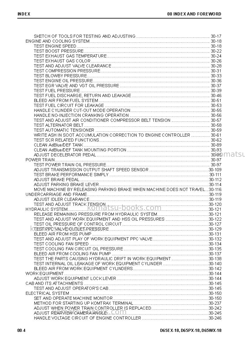 Komatsu d65px-18jpn Repair & maintenance cover Page 6