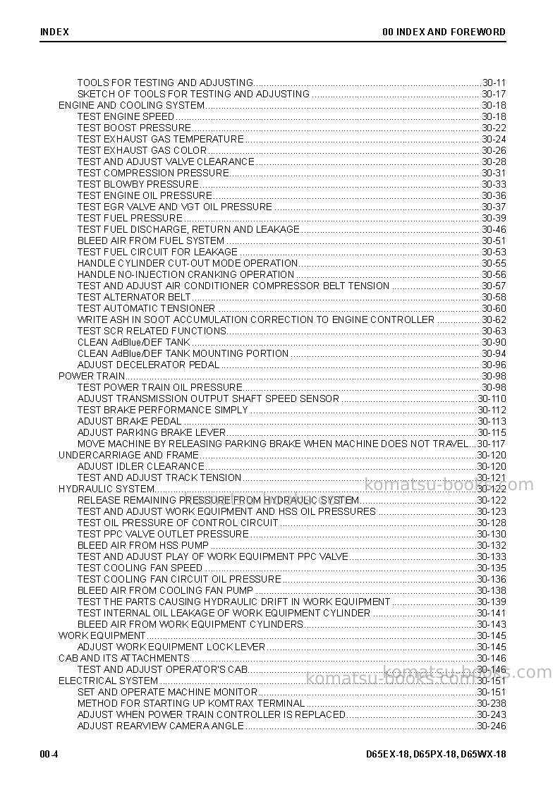 Komatsu d65px-18jpn Repair & maintenance cover Page 6