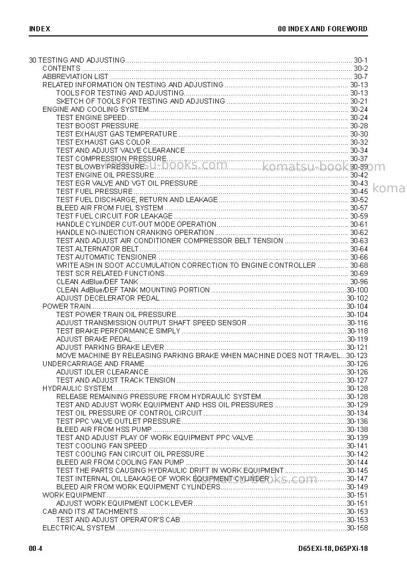 Komatsu d65exi-18jpn Repair & maintenance cover Page 6 Komatsu d65exi-18jpn Repair & maintenance cover Page 6