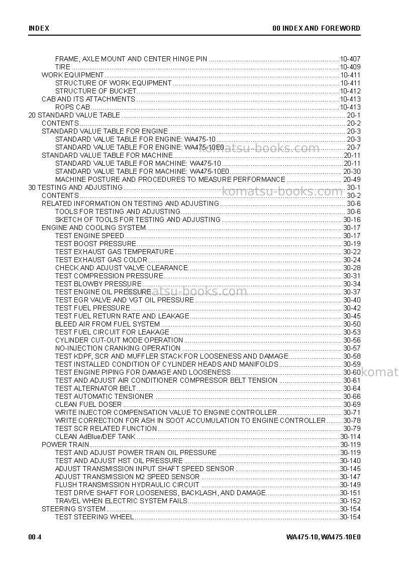 Komatsu wa475-10jpn Repair & maintenance cover Page 6