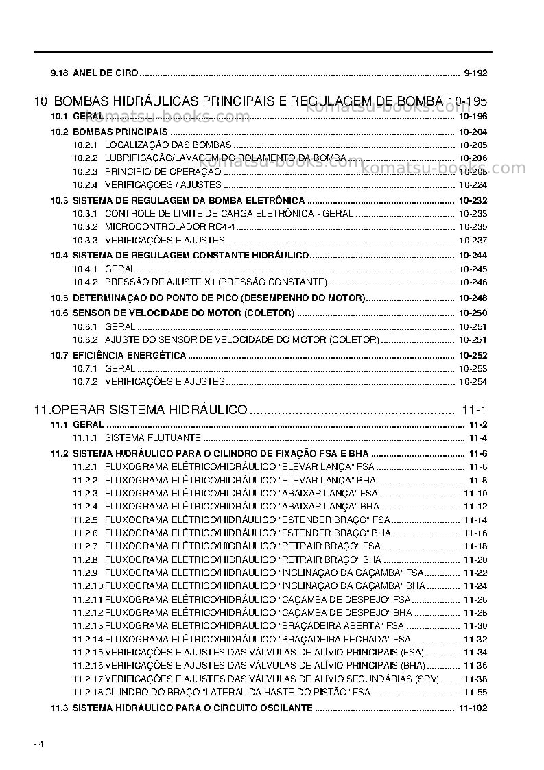 Komatsu pc4000-6deu Reparo e manutenção capa Página 6 Komatsu pc4000-6deu Reparo e manutenção capa Página 6