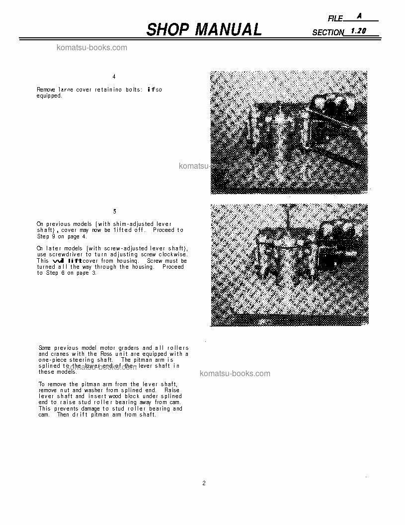 Komatsu 150fa 维修与保养手册 封面 页 6 Komatsu 150fa 维修与保养手册 封面 页 6