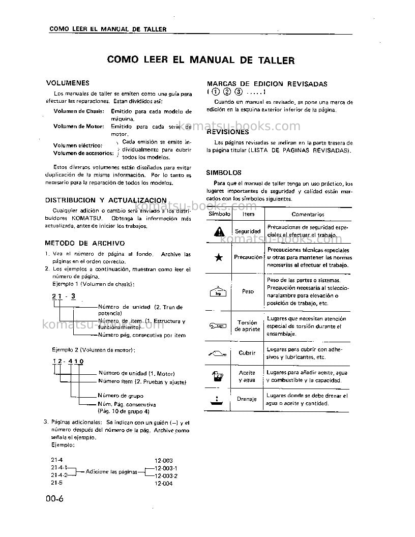 Komatsu wd420-1jpn Reparación y mantenimiento cover Page 6