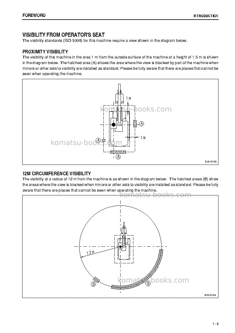 Komatsu pc450lc-7jpn-e0, work equipment grease 500h Operation manual cover Page 6