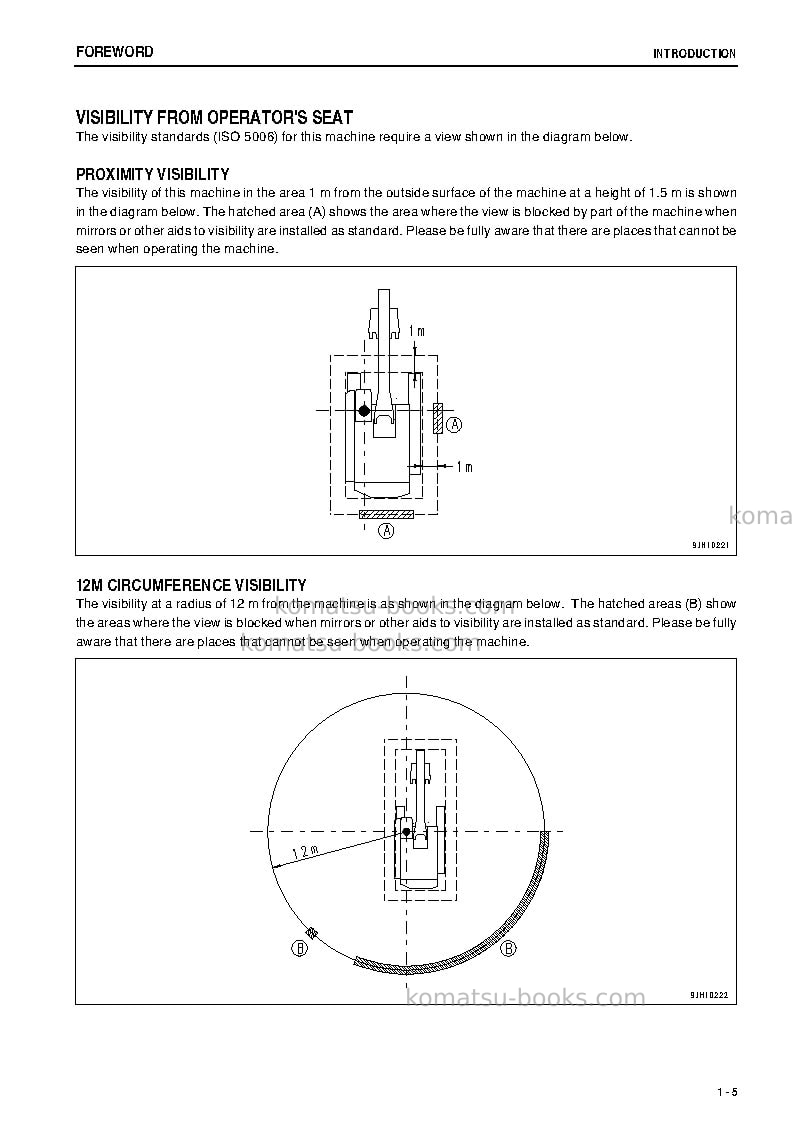 Komatsu pc800se-8jpn Operation manual cover Page 6 Komatsu pc800se-8jpn Operation manual cover Page 6