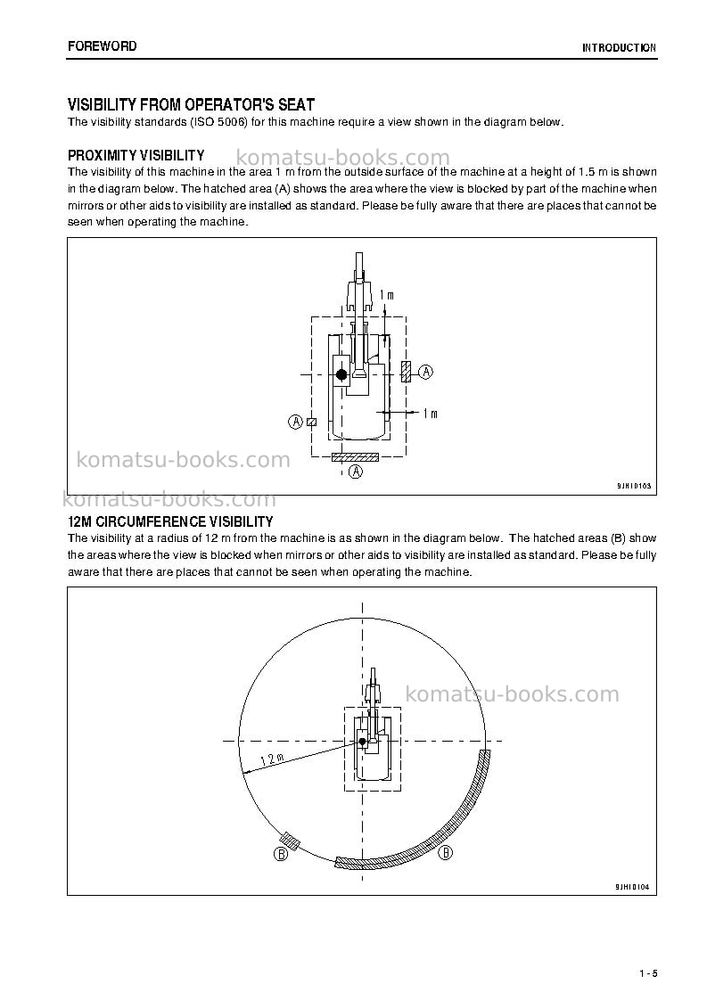 Komatsu pc400lc-7jpn-e0, work equipment grease 100h Operation manual cover Page 6 Komatsu pc400lc-7jpn-e0, work equipment grease 100h Operation manual cover Page 6