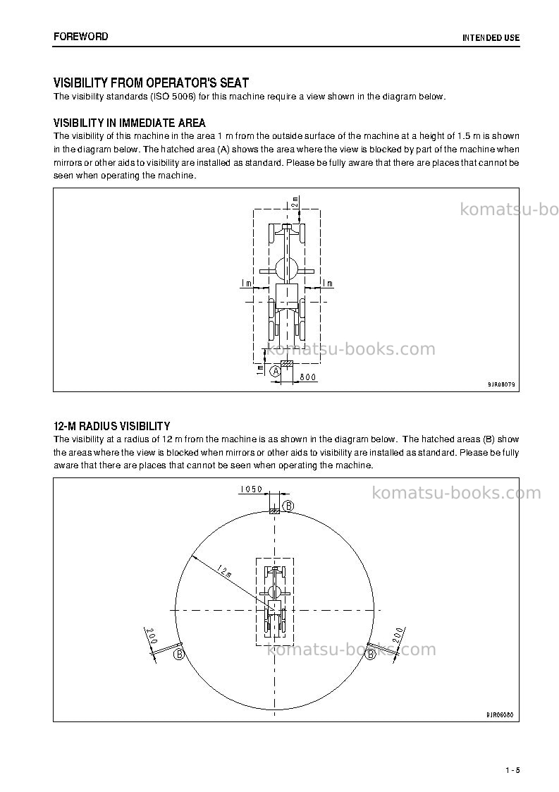 Komatsu gd655-3jpn-e0 Operation manual cover Page 6 Komatsu gd655-3jpn-e0 Operation manual cover Page 6