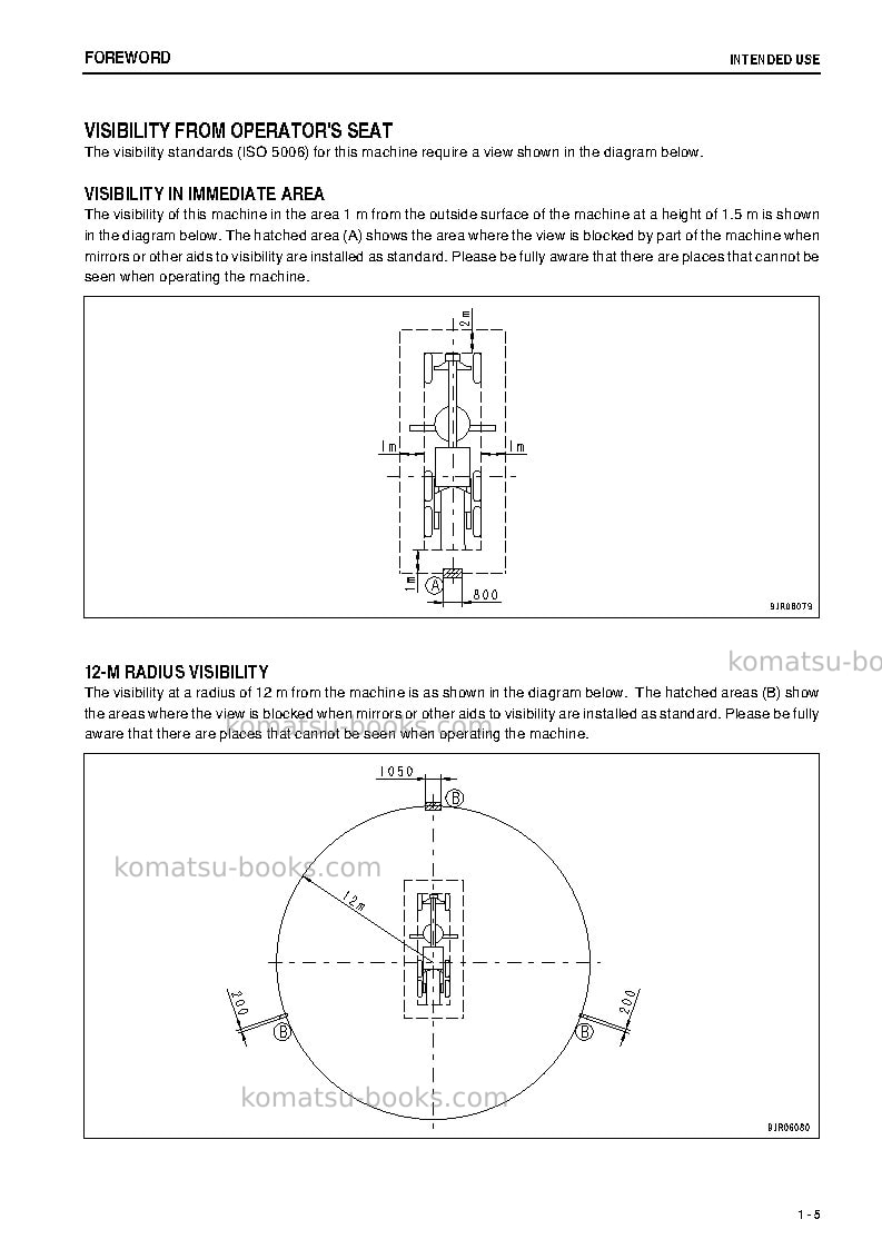 Komatsu gd675-3jpn-e0 Operation manual cover Page 6 Komatsu gd675-3jpn-e0 Operation manual cover Page 6