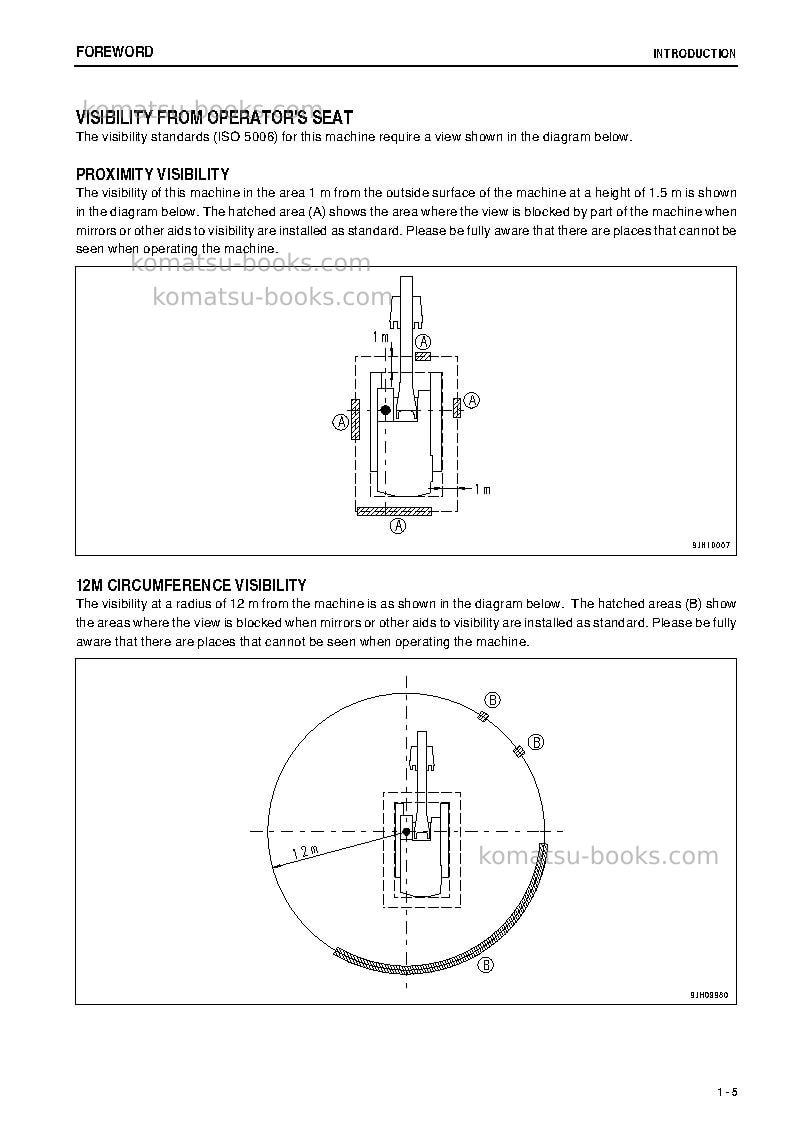 Komatsu pc1250-8jpn-r Operation manual cover Page 6 Komatsu pc1250-8jpn-r Operation manual cover Page 6