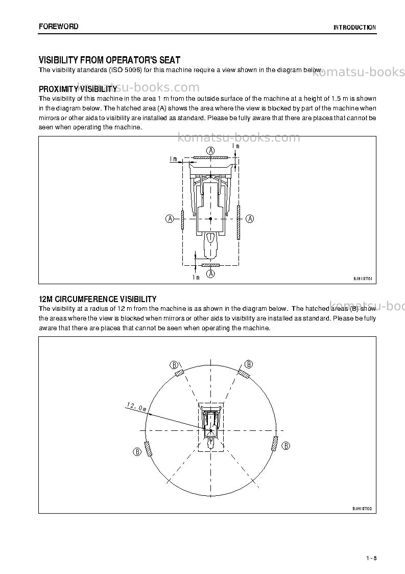 Komatsu d475a-5jpn-e0 Operation manual cover Page 6 Komatsu d475a-5jpn-e0 Operation manual cover Page 6