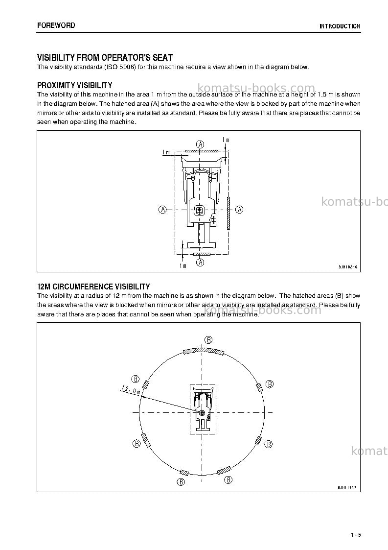 Komatsu d375a-5jpn-e0, one-way steering lever Operation manual cover Page 6