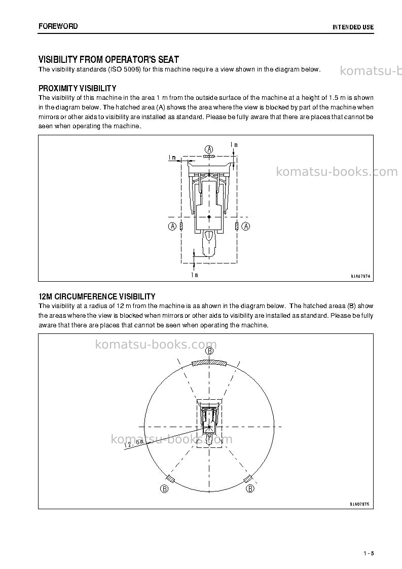 Komatsu d85ex-15jpn-e0 Operation manual cover Page 6 Komatsu d85ex-15jpn-e0 Operation manual cover Page 6