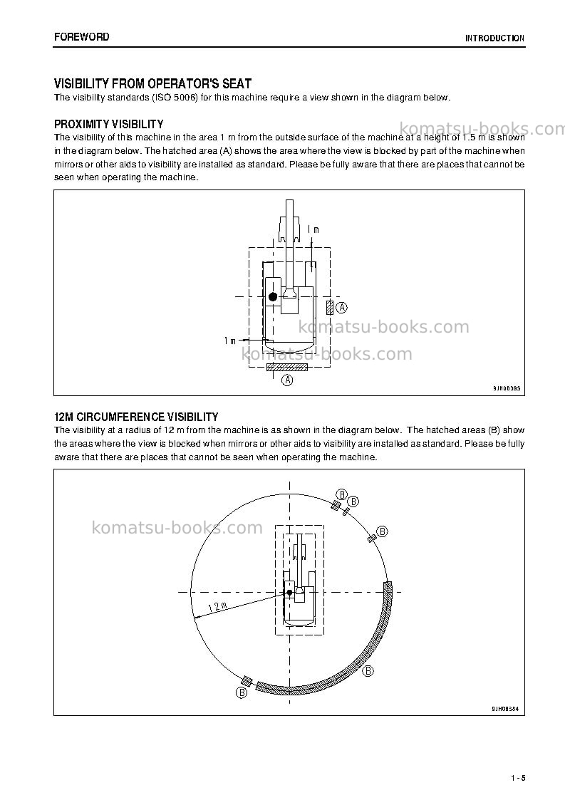 Komatsu pc600-8jpn Operation manual cover Page 6 Komatsu pc600-8jpn Operation manual cover Page 6