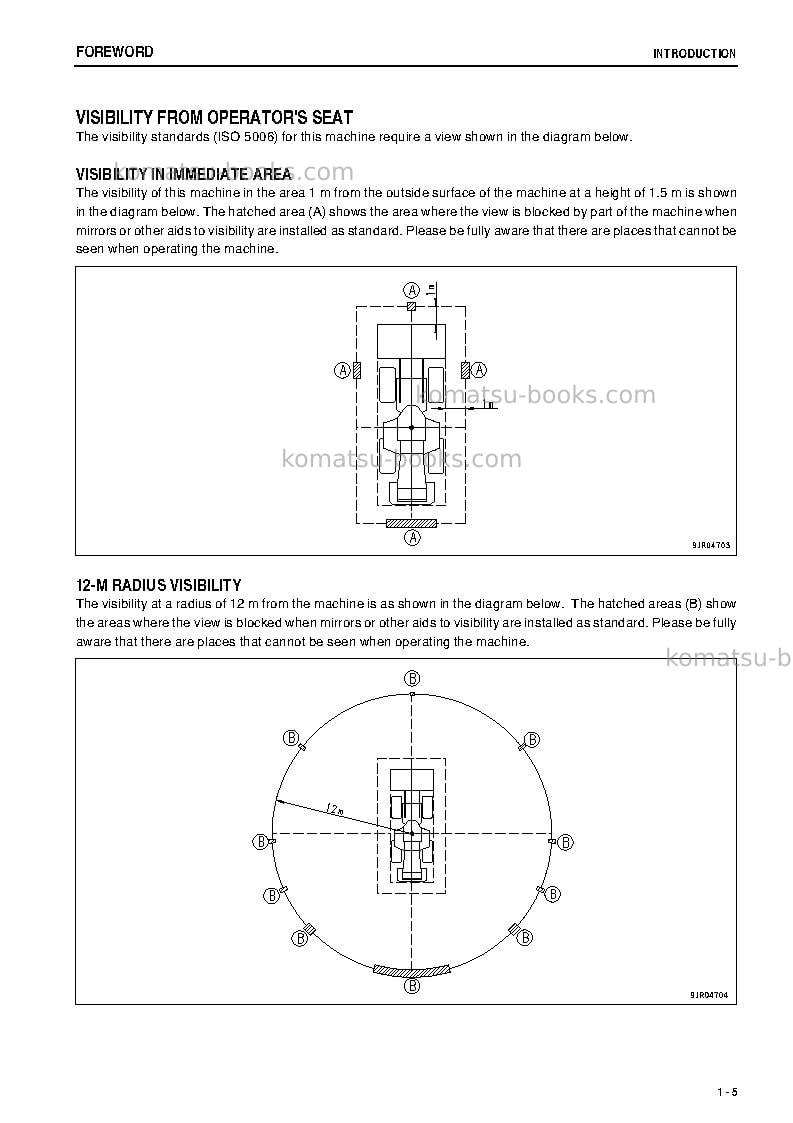 Komatsu wa500-6jpn Operation manual cover Page 6 Komatsu wa500-6jpn Operation manual cover Page 6