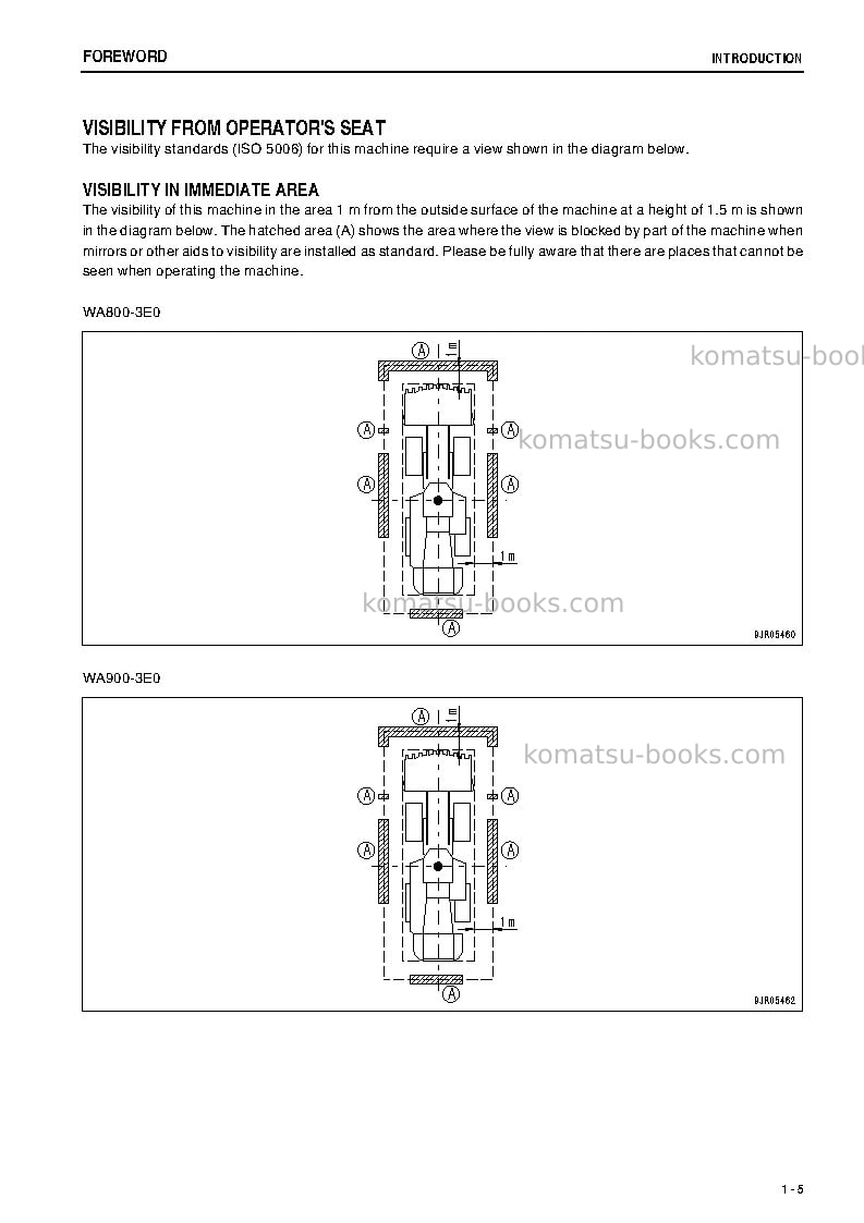 Komatsu wa900-3jpn-e0 Operation manual cover Page 6 Komatsu wa900-3jpn-e0 Operation manual cover Page 6