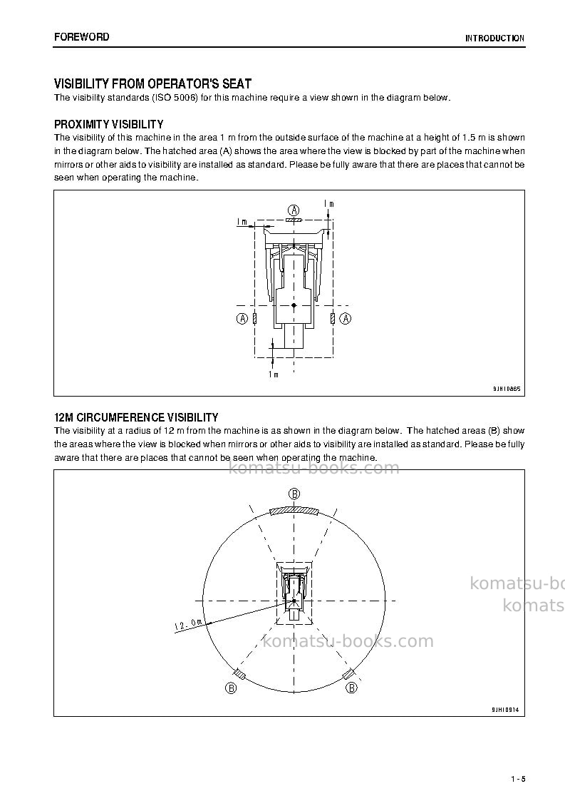Komatsu d475asd-5jpn-e0, super dozer Operation manual cover Page 6