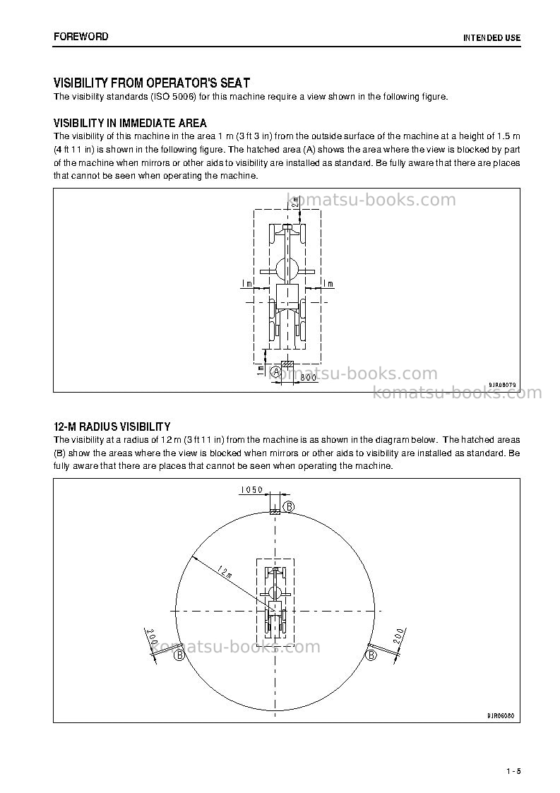 Komatsu gd655-3jpn-e0 Operation manual cover Page 6 Komatsu gd655-3jpn-e0 Operation manual cover Page 6