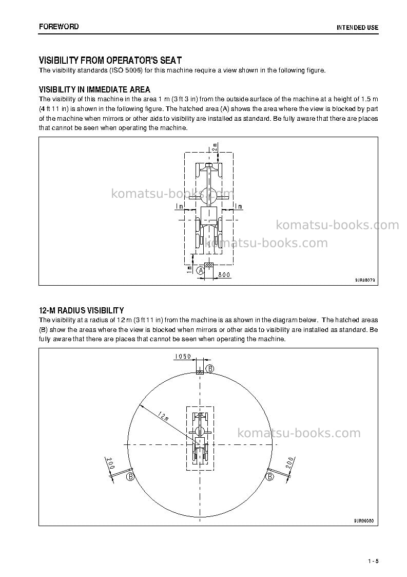 Komatsu gd675-3jpn-e0 Operation manual cover Page 6 Komatsu gd675-3jpn-e0 Operation manual cover Page 6