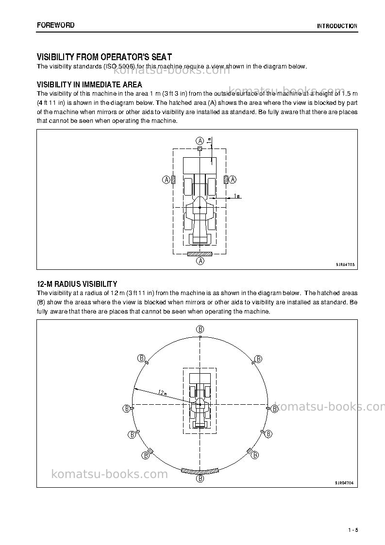 Komatsu wa500-6jpn-for n. america Operation manual cover Page 6 Komatsu wa500-6jpn-for n. america Operation manual cover Page 6