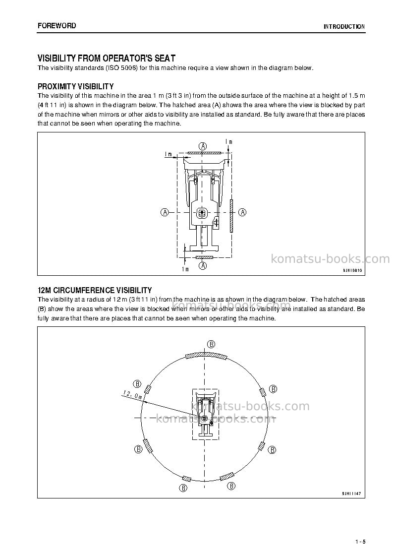 Komatsu d375a-6jpn Operation manual cover Page 6 Komatsu d375a-6jpn Operation manual cover Page 6