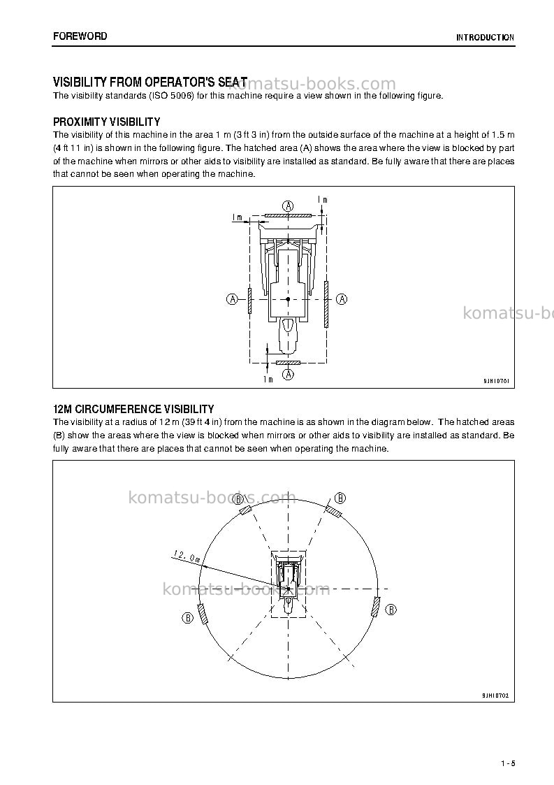 Komatsu d475a-5jpn-e0 Operation manual cover Page 6 Komatsu d475a-5jpn-e0 Operation manual cover Page 6
