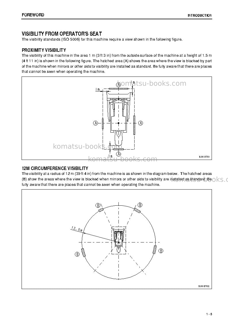 Komatsu d475a-5jpn-e0, one-way steering lever Operation manual cover Page 6 Komatsu d475a-5jpn-e0, one-way steering lever Operation manual cover Page 6