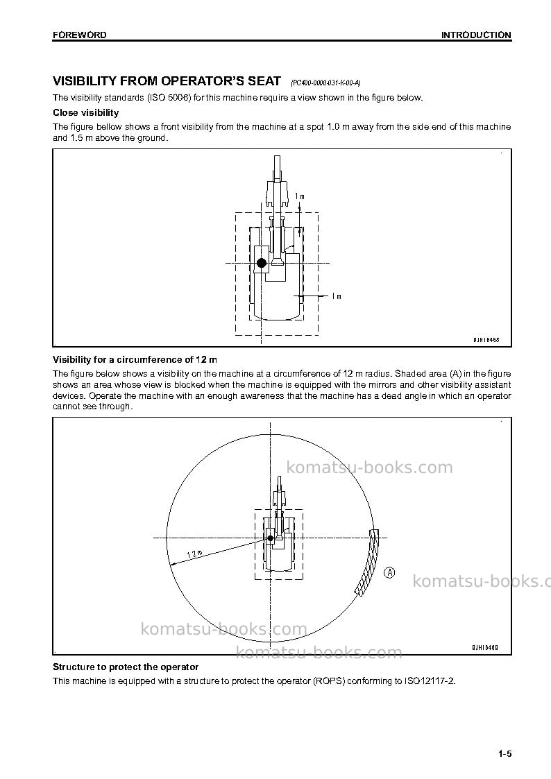 Komatsu pc490lc-10jpn Operation manual cover Page 6 Komatsu pc490lc-10jpn Operation manual cover Page 6