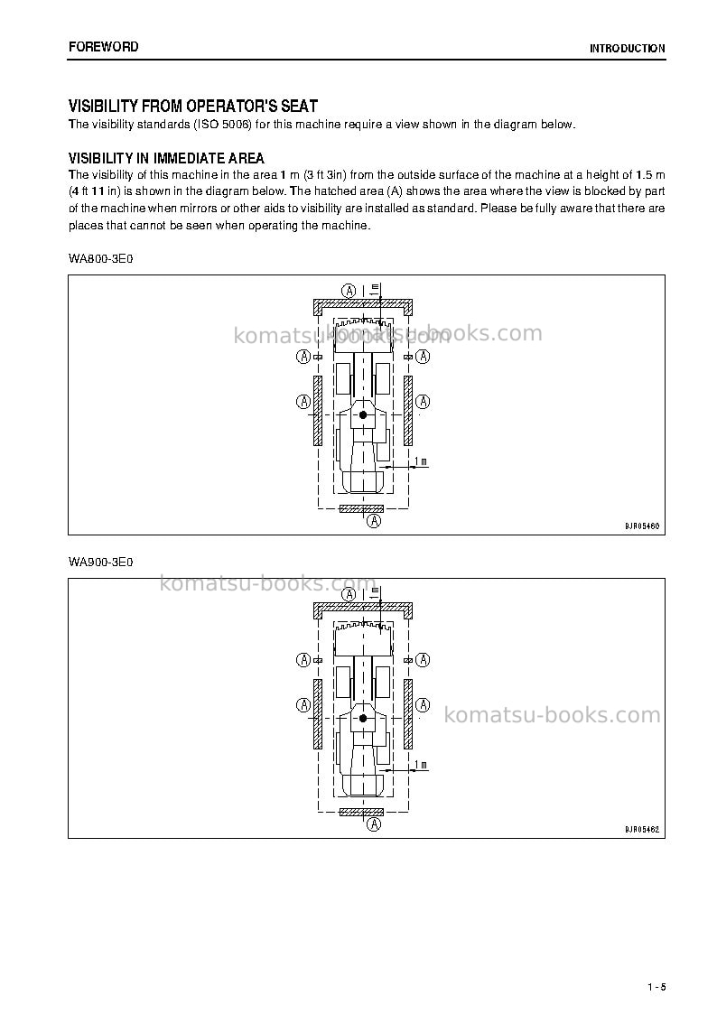 Komatsu wa900-3jpn-e0 Operation manual cover Page 6 Komatsu wa900-3jpn-e0 Operation manual cover Page 6