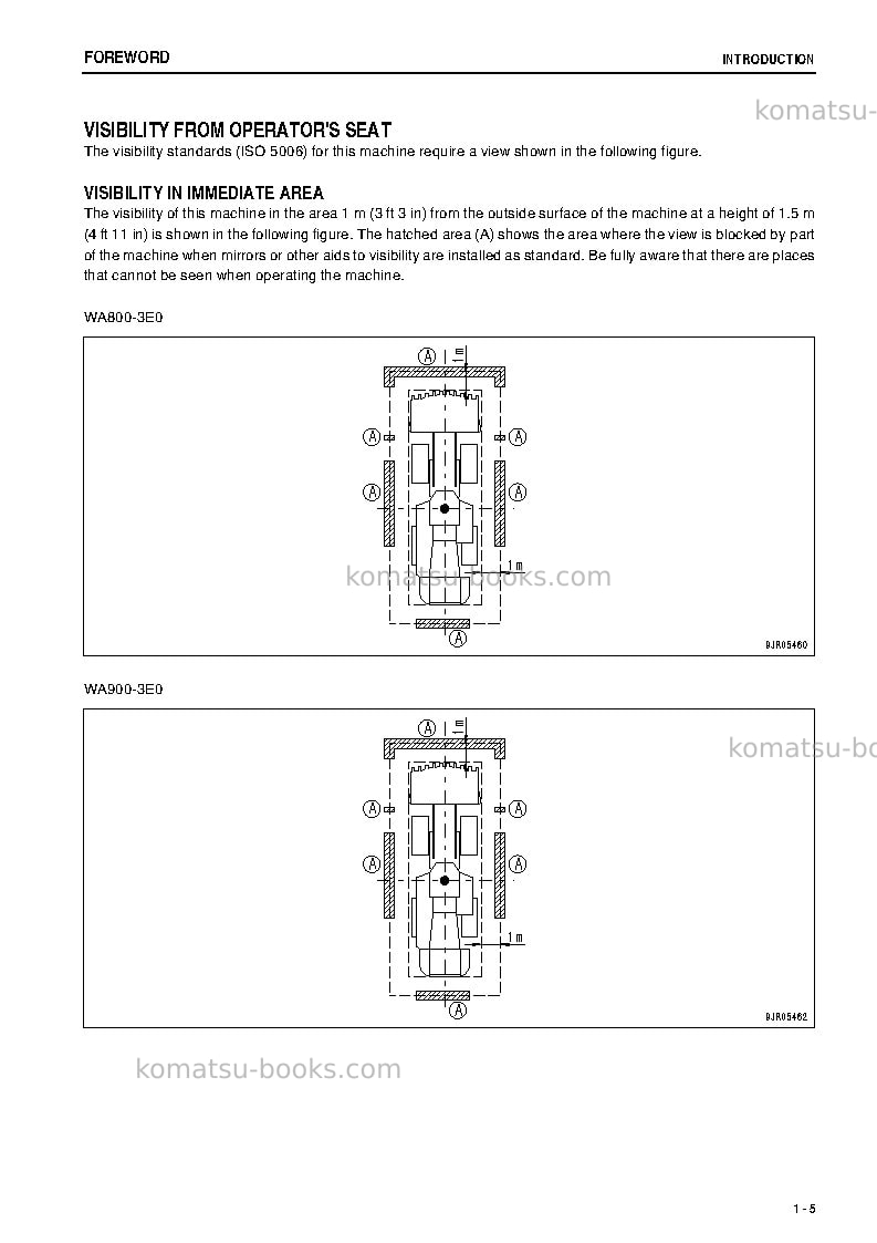 Komatsu wa800-3jpn-e0 Operation manual cover Page 6 Komatsu wa800-3jpn-e0 Operation manual cover Page 6