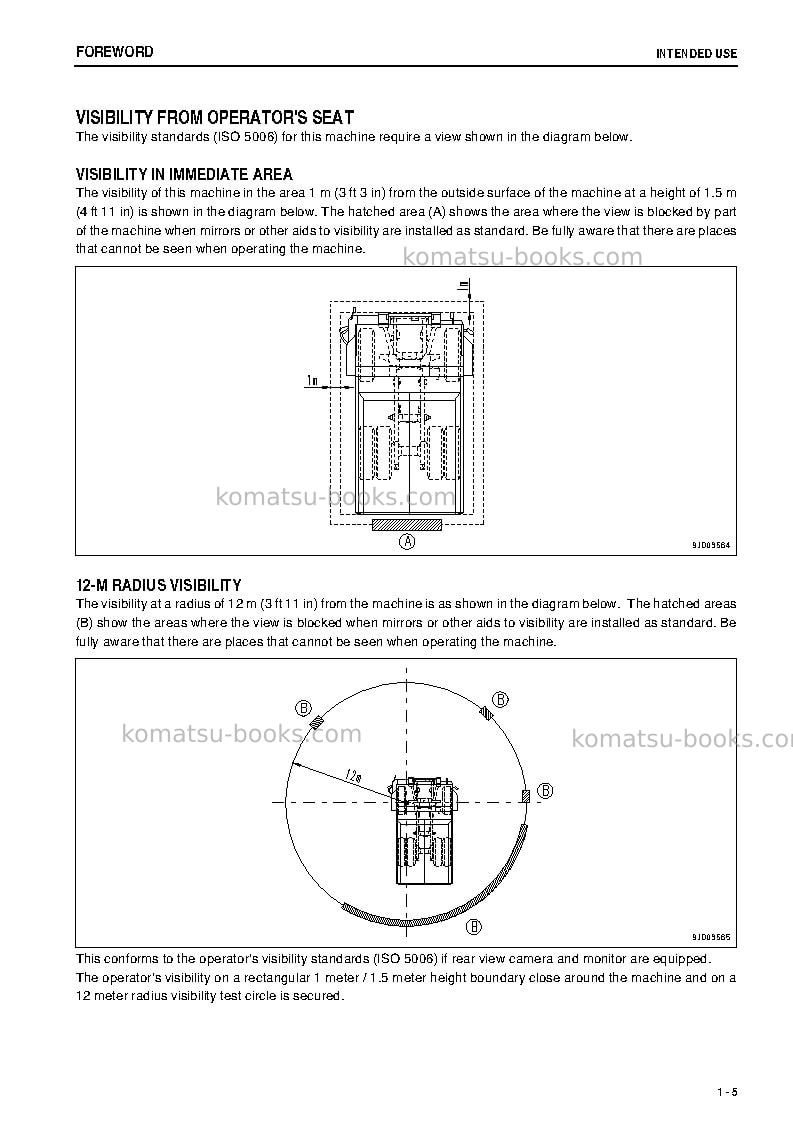 Komatsu hd405-7jpn Operation manual cover Page 6 Komatsu hd405-7jpn Operation manual cover Page 6