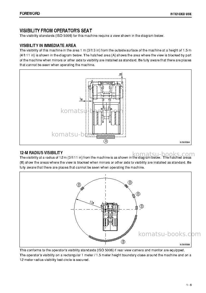 Komatsu hd605-7jpn-e0 Operation manual cover Page 6 Komatsu hd605-7jpn-e0 Operation manual cover Page 6