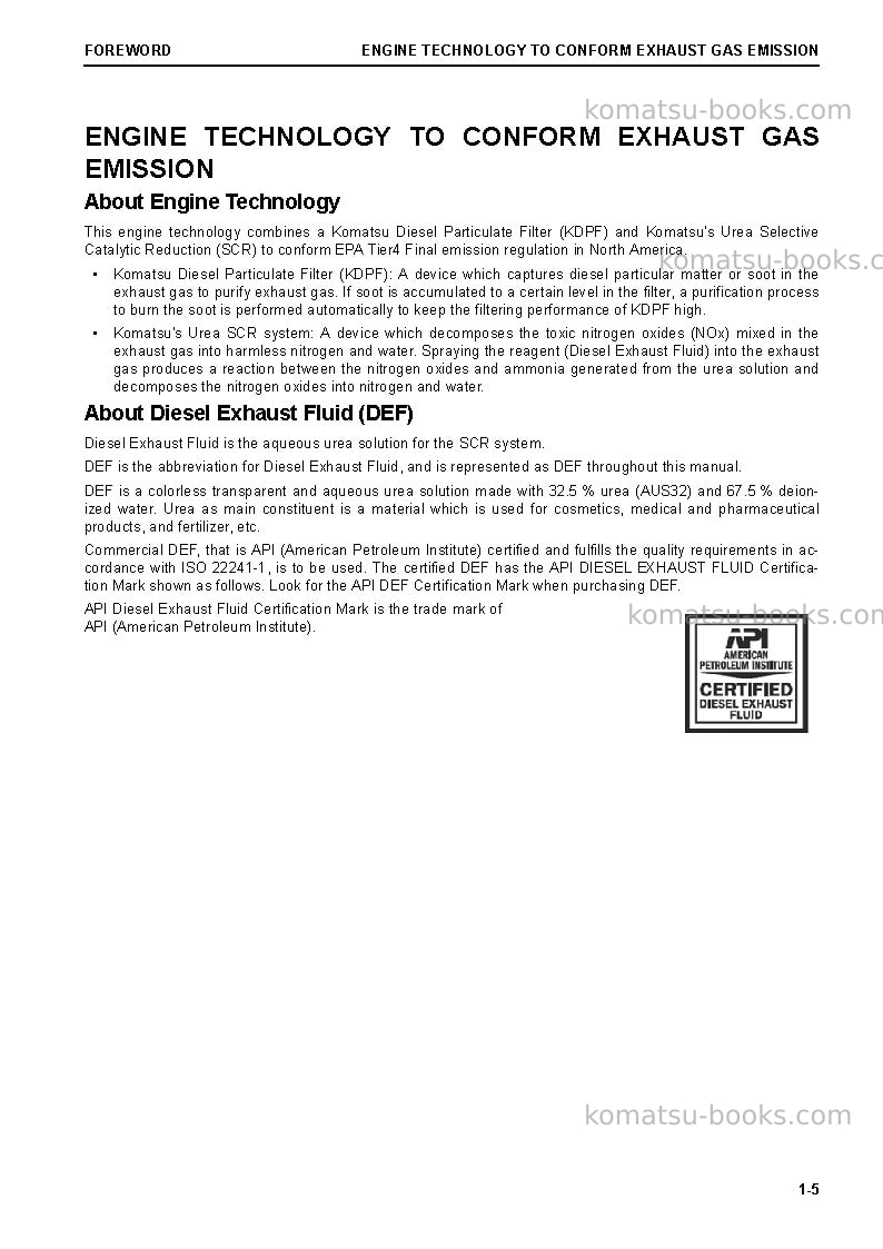 Komatsu hm300-5jpn Operation manual cover Page 6 Komatsu hm300-5jpn Operation manual cover Page 6