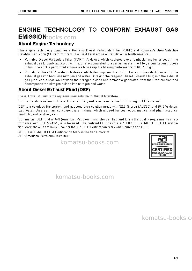 Komatsu wa380-8jpn Operation manual cover Page 6 Komatsu wa380-8jpn Operation manual cover Page 6