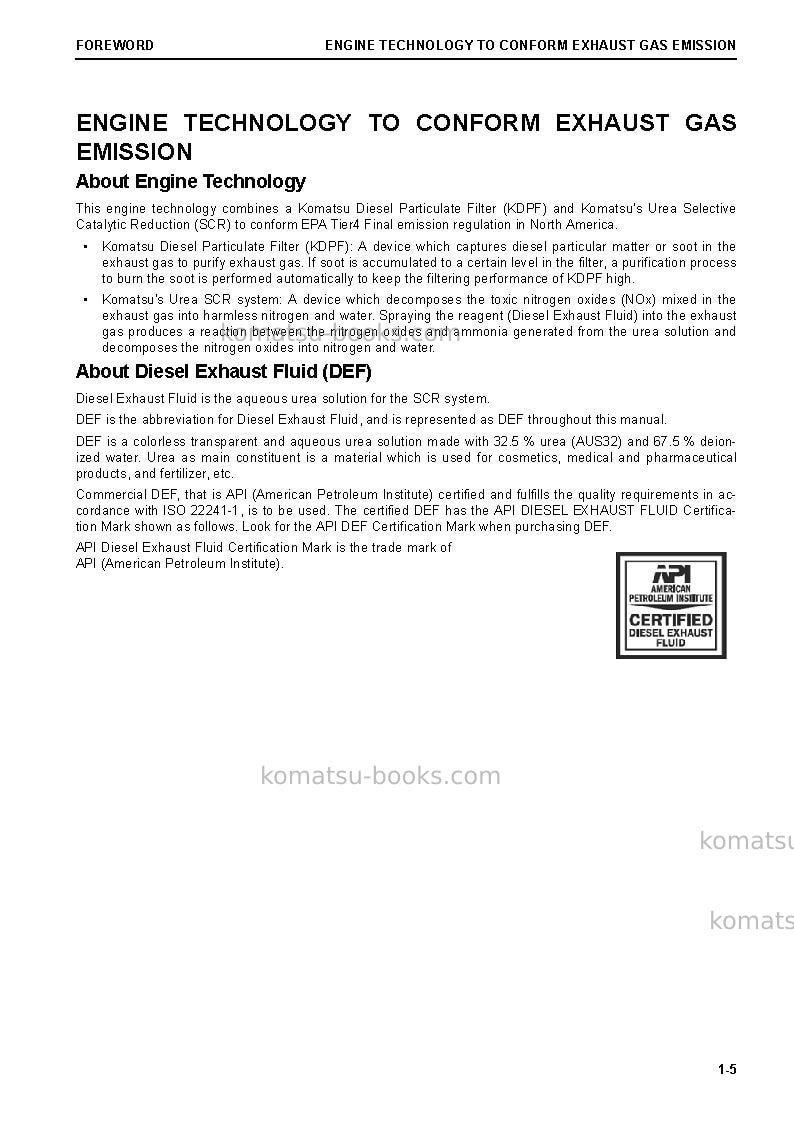 Komatsu wa380-8jpn Operation manual cover Page 6 Komatsu wa380-8jpn Operation manual cover Page 6