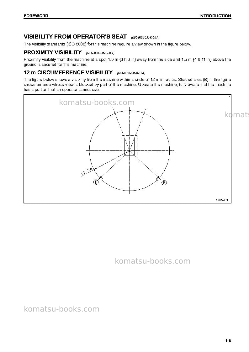 Komatsu d61ex-23jpn Operation manual cover Page 6