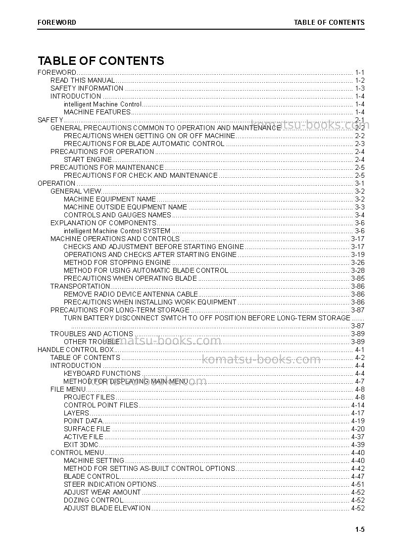 Komatsu d65pxi-18jpn Operation manual cover Page 6 Komatsu d65pxi-18jpn Operation manual cover Page 6