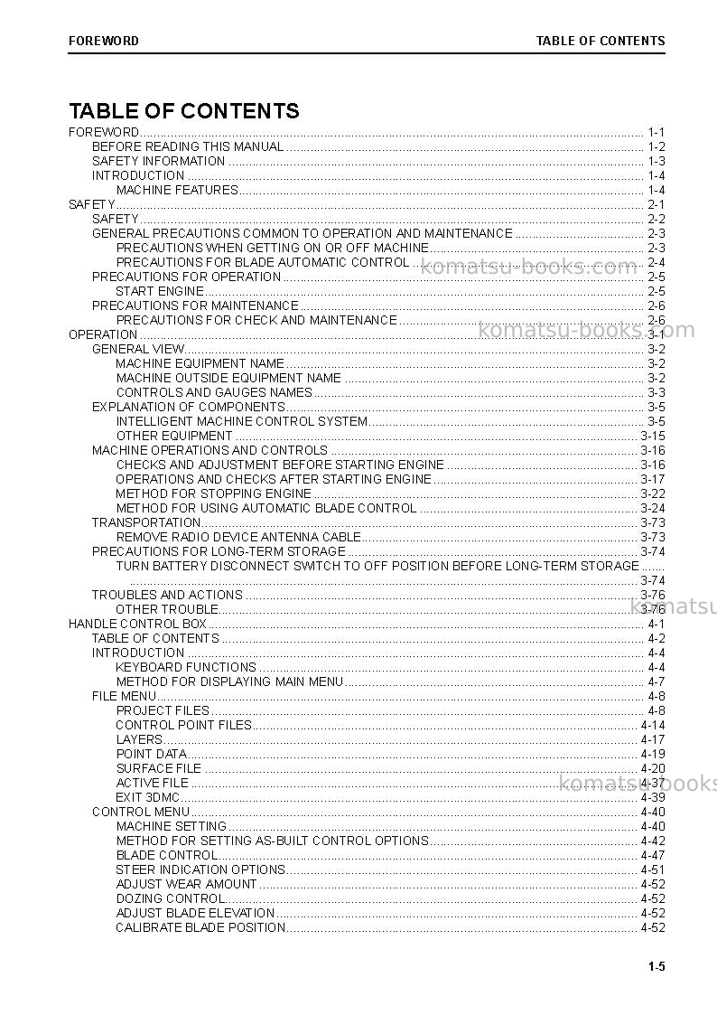 Komatsu d61exi-24jpn Operation manual cover Page 6 Komatsu d61exi-24jpn Operation manual cover Page 6