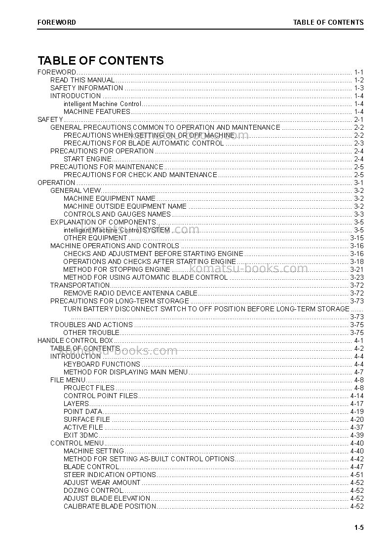 Komatsu d61exi-24jpn Operation manual cover Page 6 Komatsu d61exi-24jpn Operation manual cover Page 6