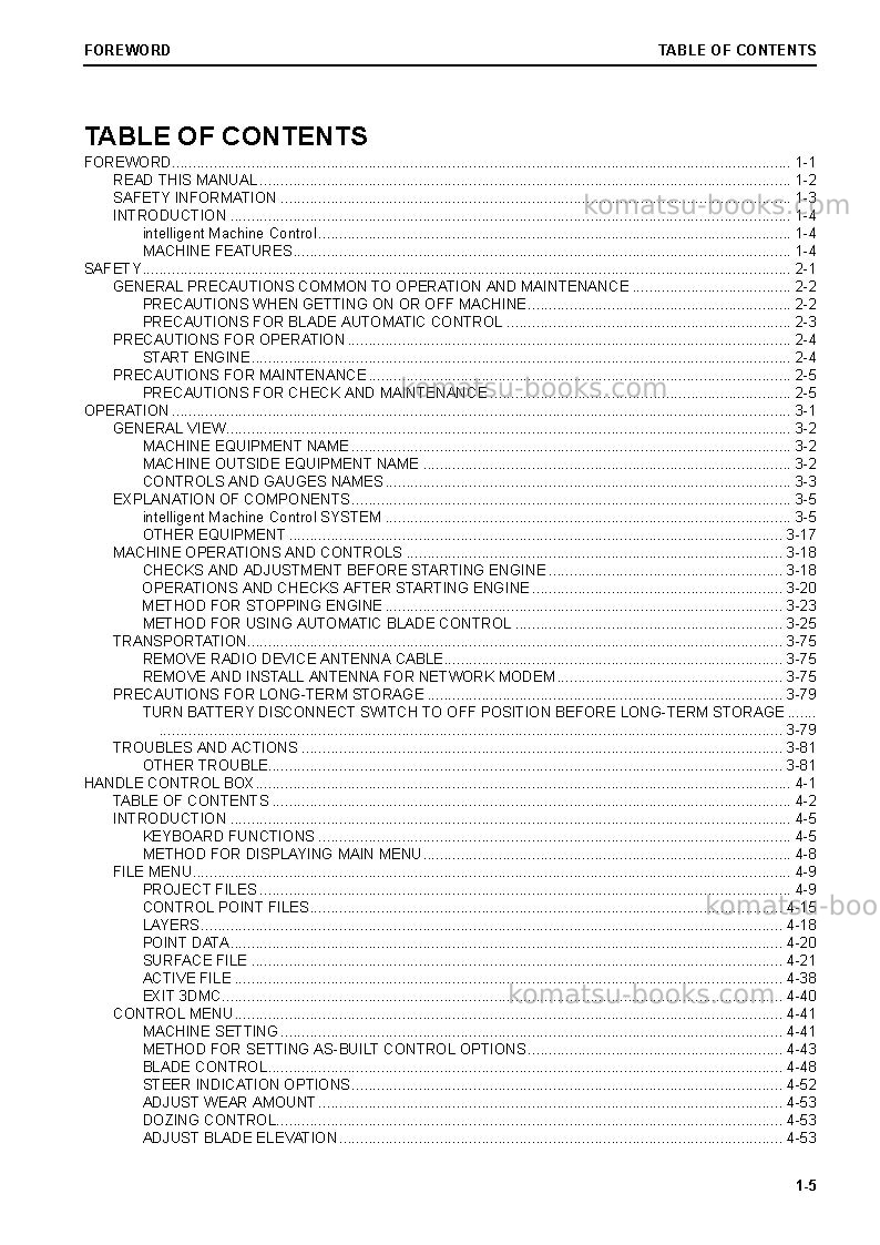 Komatsu d51exi-24jpn Operation manual cover Page 6 Komatsu d51exi-24jpn Operation manual cover Page 6