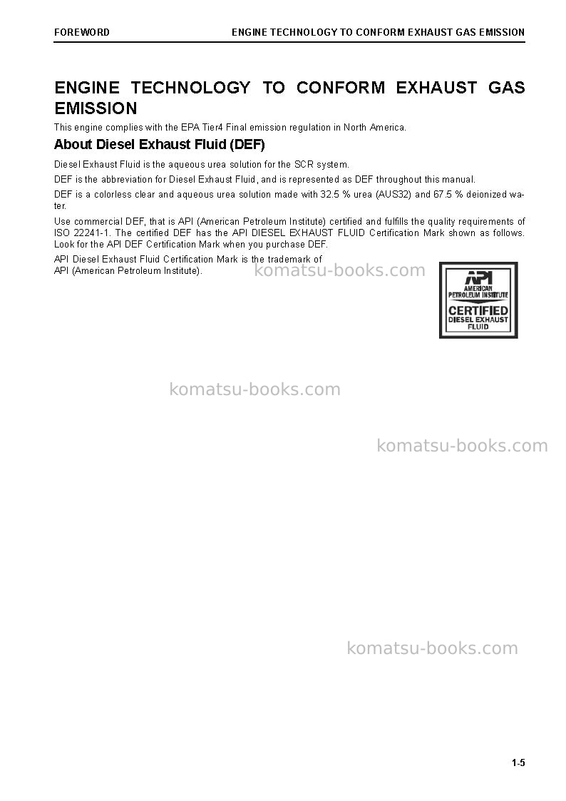 Komatsu wa200-8jpn Operation manual cover Page 6 Komatsu wa200-8jpn Operation manual cover Page 6