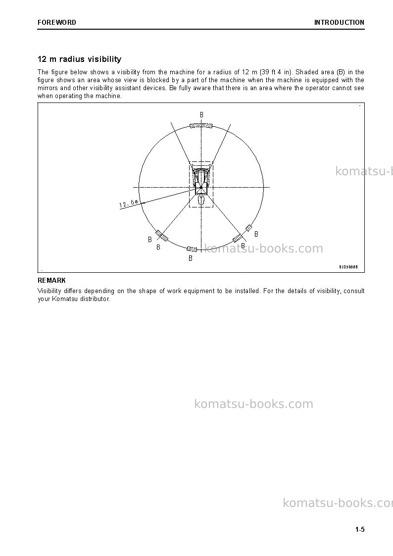 Komatsu d155ax-8jpn-sandy soil spec. Operation manual cover Page 6 Komatsu d155ax-8jpn-sandy soil spec. Operation manual cover Page 6