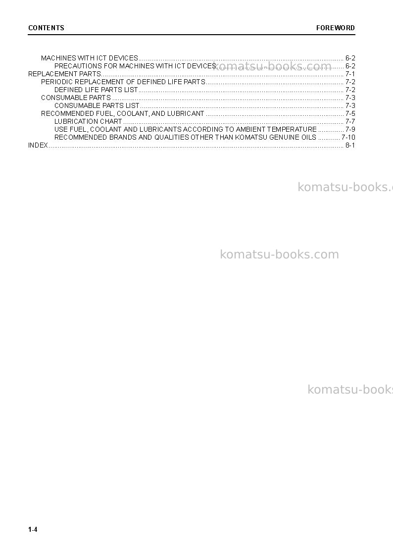 Komatsu gd655-7jpn-for n. america Operation manual cover Page 6