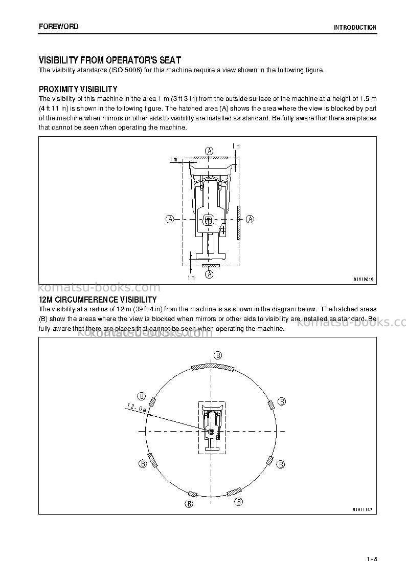 Komatsu d375a-6jpn Operation manual cover Page 6 Komatsu d375a-6jpn Operation manual cover Page 6