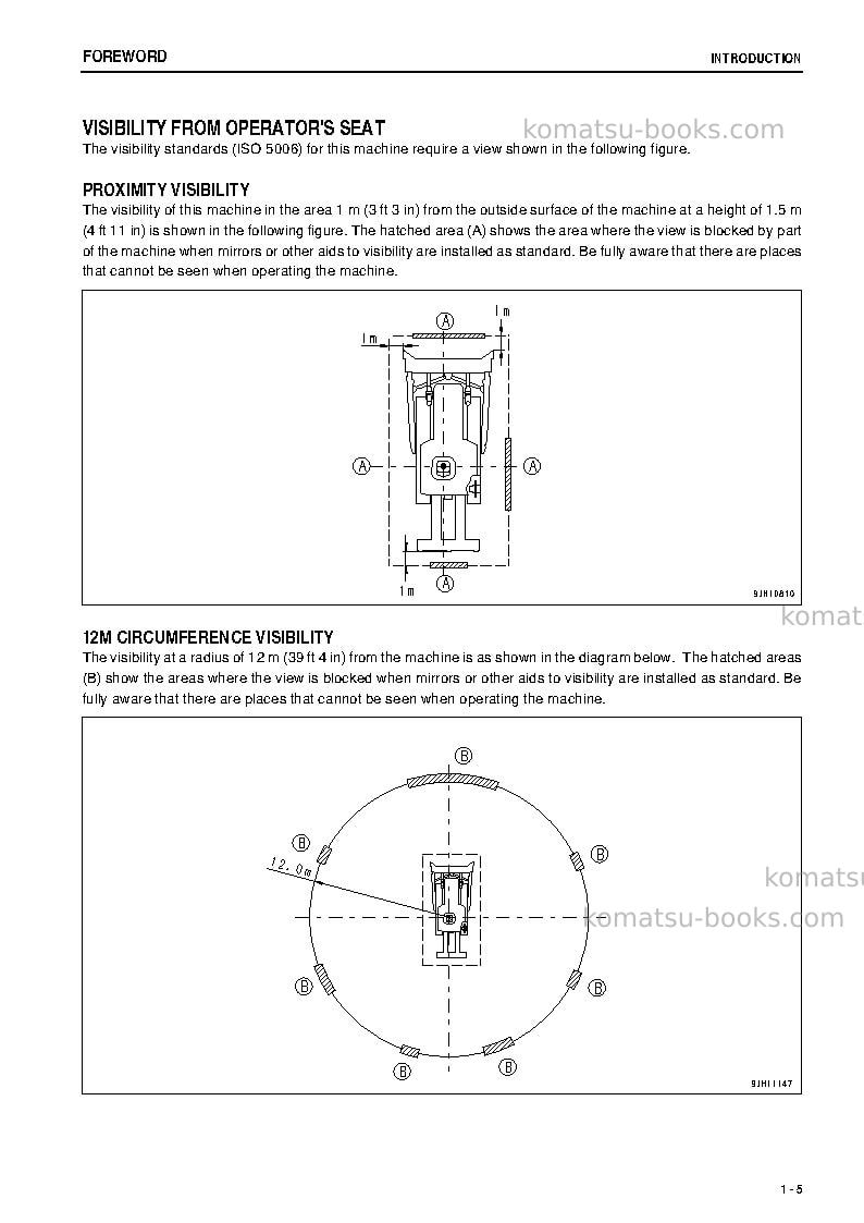 Komatsu d375a-6jpn-one-way steering lever Operation manual cover Page 6 Komatsu d375a-6jpn-one-way steering lever Operation manual cover Page 6