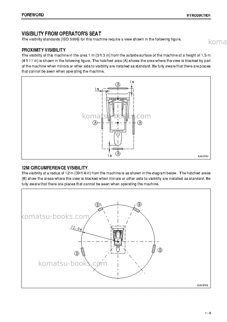 Komatsu d475a-5jpn-e0 Operation manual cover Page 6 Komatsu d475a-5jpn-e0 Operation manual cover Page 6