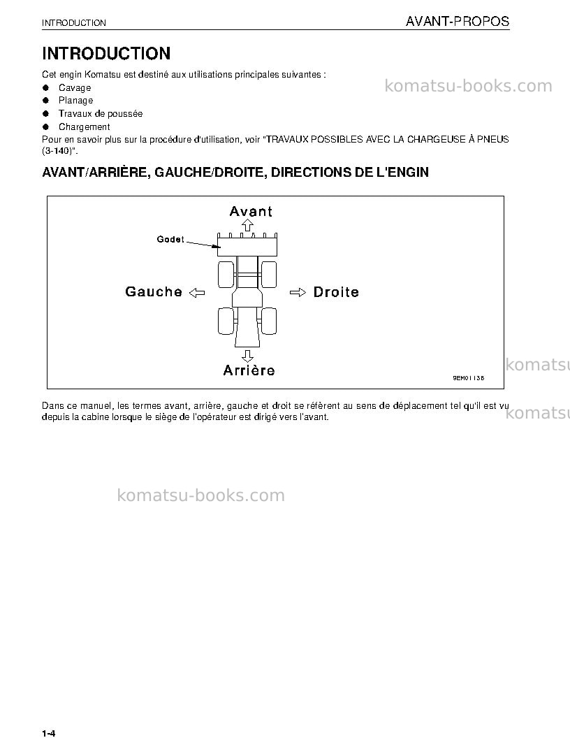 Komatsu wa500-6jpn Manuel d'utilisation couverture Page 6 Komatsu wa500-6jpn Manuel d'utilisation couverture Page 6