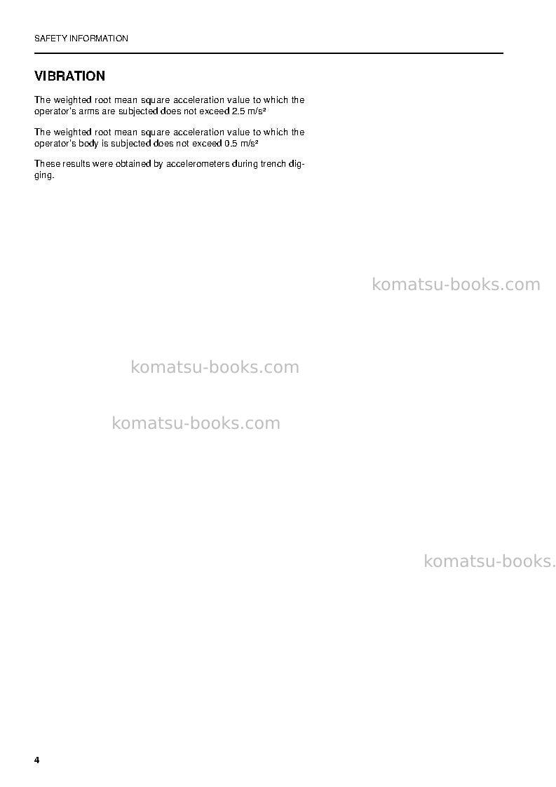 Komatsu pc150-6gbr-k Operation manual cover Page 6 Komatsu pc150-6gbr-k Operation manual cover Page 6